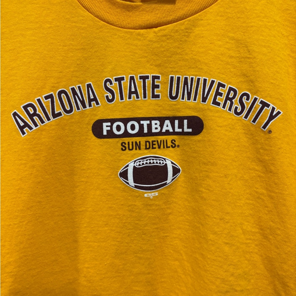 Vintage Y2K Arizona State Sun Devils Football Gold Tee Size XXL - Picture 3 of 6